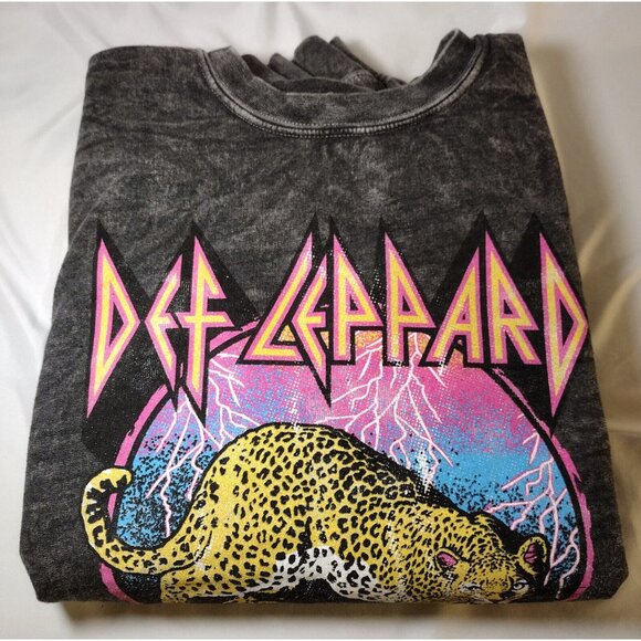 Def Leppard High N Dry Gray Crew Neck Pullover Sweatshirt Men's  2XL - Picture 5 of 7